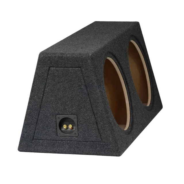 Dobbel basskasse for 12" elementer Lukket kasse, 2x30 liter, sort 