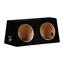 Dobbel basskasse for 12" elementer Lukket kasse, 2x30 liter, sort