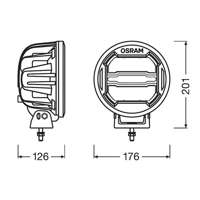 Osram MX180 LED fjernlys Kombo, 670m, 3000 lumen 