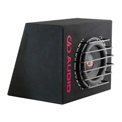 DD Audio LE-M510d-D2 basskasse 10" i kasse, 250-500W RMS, 2x2 Ohm