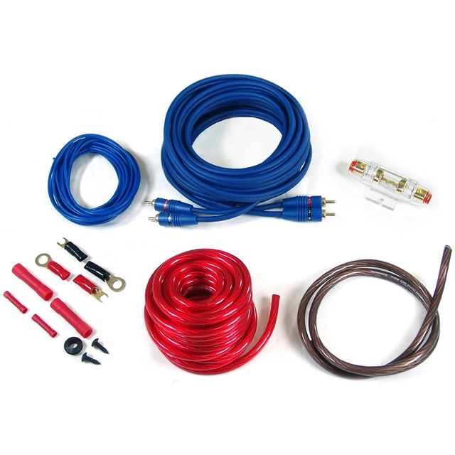 Renegade RBK-550XL basspakke 10" sub i kasse, forsterker, kabelsett 