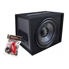 Ground Zero basspakke 12" sub i kasse m/forsterker, kabelsett