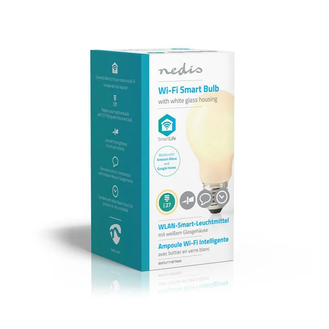 Nedis SmartLife LED-lyspære Varmhvit, E27, WIFI, klassisk 