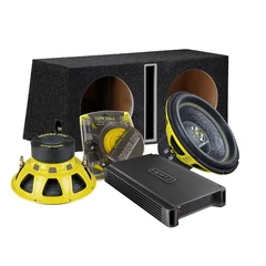 Ground Zero / Hertz basspakke 2x12", forsterker, kabelsett