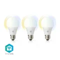 Nedis SmartLife LED-lyspære - 3pk Varmhvit og kaldhvit, E27, WIFI
