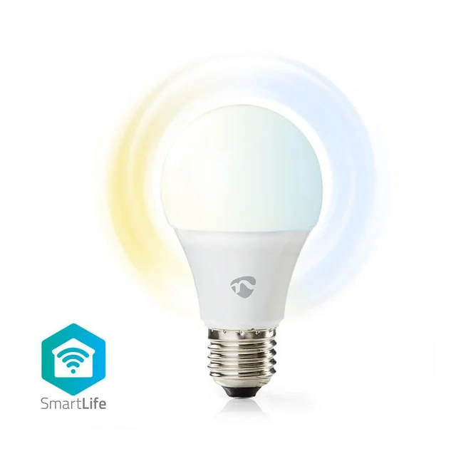 Nedis SmartLife LED-lyspære Varmhvit og kaldhvit, E27, WIFI 