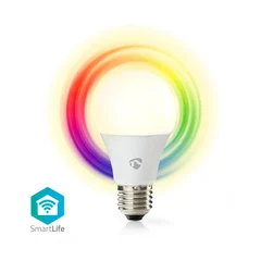 Nedis SmartLife LED-lyspære RGB &amp; Varmhvit, E27, WIFI