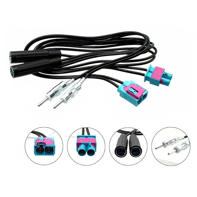 Connects2 Antenneadapter dobbel fakra 2x DIN <-> 2x Fakra 