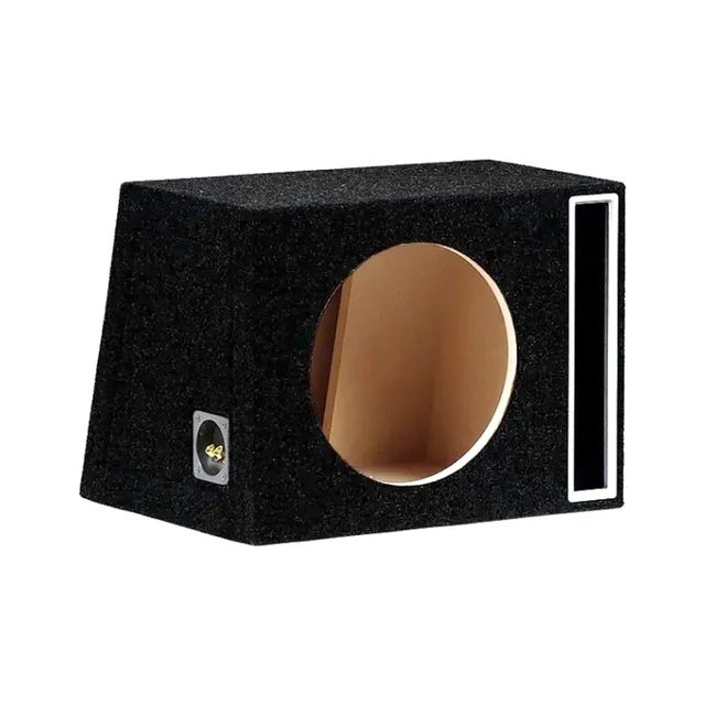 Singel basskasse for 12" element Portet kasse, 50 liter, sort 