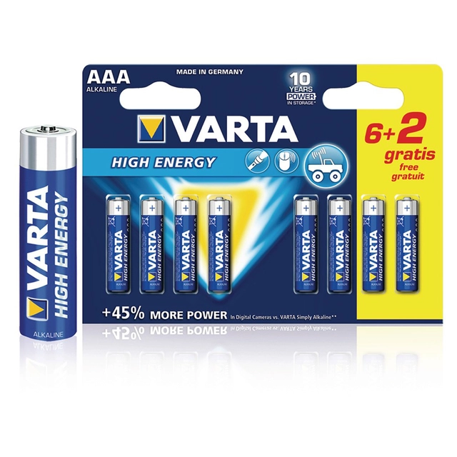 Varta LR03 / AAA batterier 8pk 