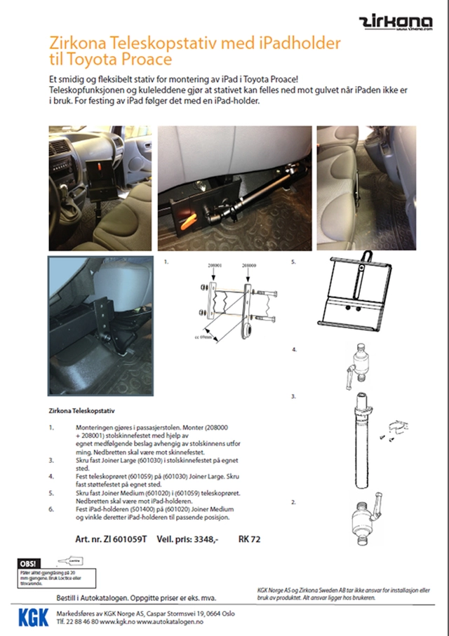 Zirkona Teleskoparm 235mm - 400mm 