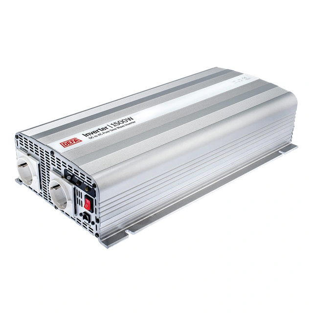 DEFA PowerSystems Inverter 1500W Schuko 24V -> 230V, ren sinus, 2xschuko 