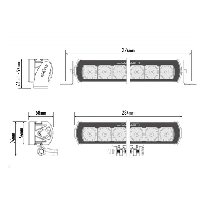 Lazer ST6 EVO LED, 6204 lumen, 680 meter 