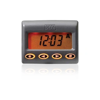 DEFA tidsur - med relèboks For fastmontering i bil