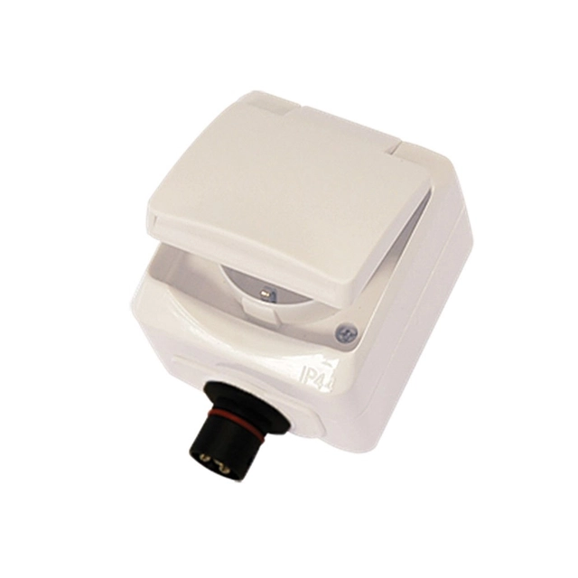 DEFA PlugIn vegguttak, variant 2 Enkelt 230V uttak, 16A 