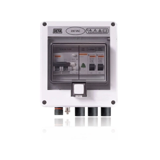 DEFA Powersystems El-sentral 3 utganger. 230V, 16A, DEFA PlugIn