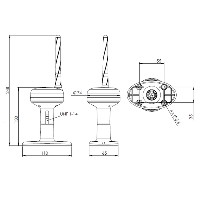 2J 9243 Båtantenne DAB 