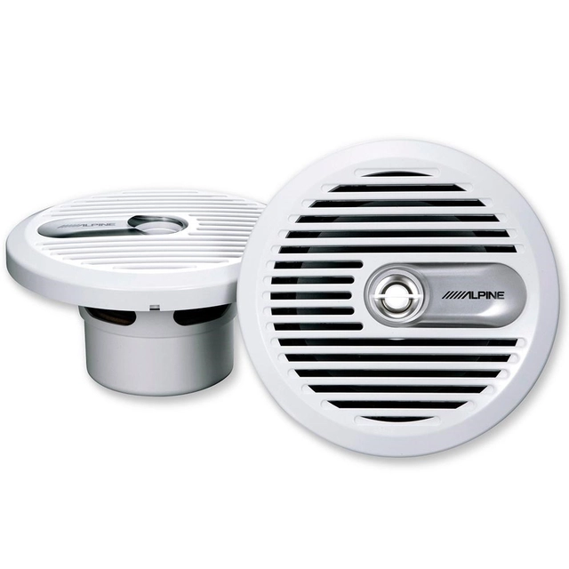 Alpine SPS-M601W høyttalerpar 6.5", marine, 30W RMS, Hvit 