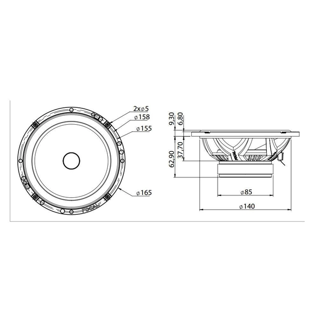 Focal 165AS høyttalersett 6.5", 60W RMS, Access-serie 
