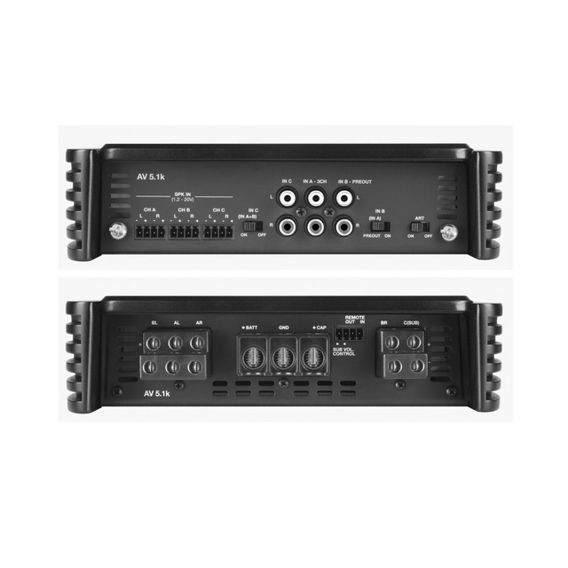 Audison AV 5.1k 5-kanals forsterker 2x75W + 2x250W + 1x1000W RMS 