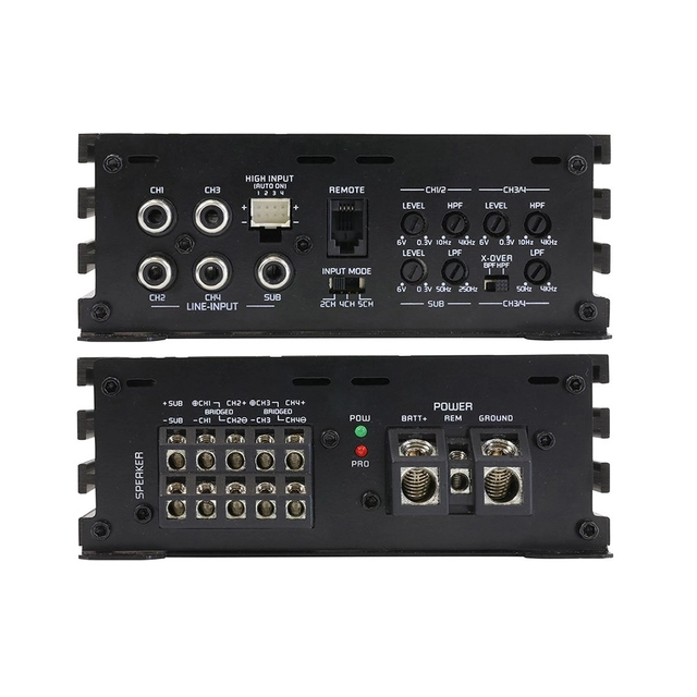 Ground Zero GZHA Mini FIVE 5-kanals 4x125W + 1x500W i 2 Ohm 