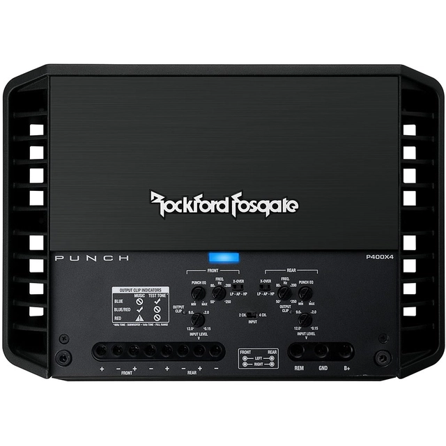 Rockford Fosgate P400X4 4-kanals 4x100W i 2 Ohm, Punch-serie 