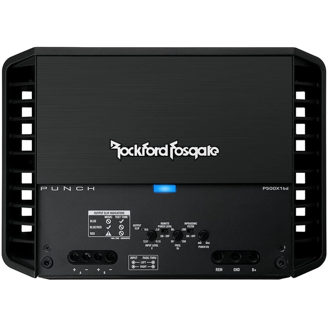 Rockford Fosgate P500X1bd monoforst. 500W RMS. Klasse D. 1 Ohm 