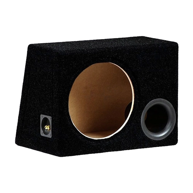 Singel basskasse for 12" element Portet kasse, 40 liter, sort 