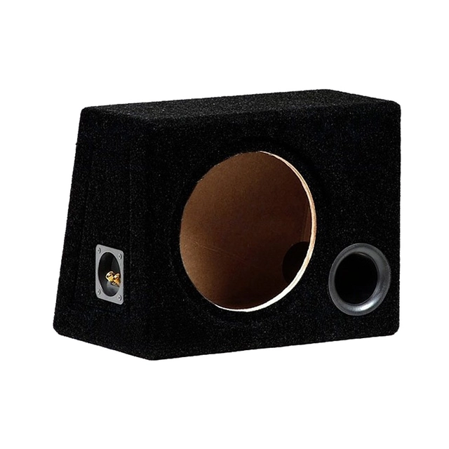 Singel basskasse for 10" element Portet kasse, 25 liter, sort 