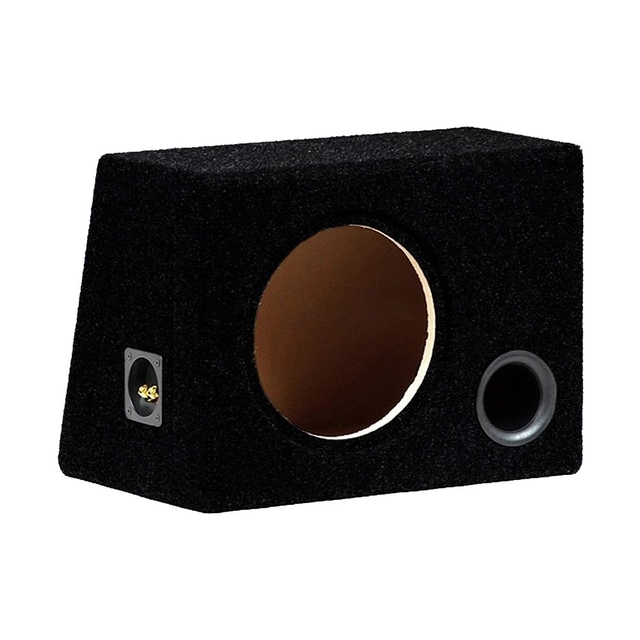 Singel basskasse for 10" element Portet kasse, 35 liter, sort 