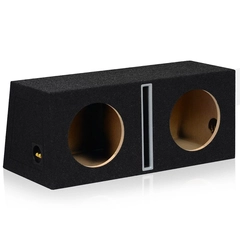 Dobbel basskasse for 10" elementer Portet kasse, 2x35 liter, sort