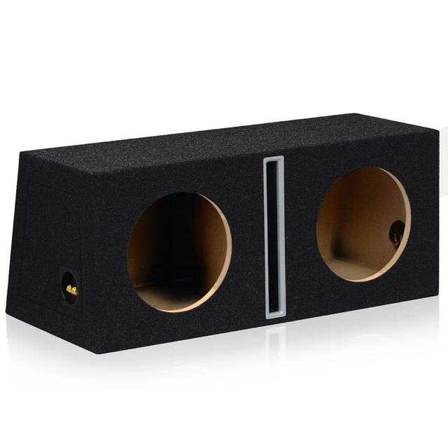 Dobbel basskasse for 10" elementer Portet kasse, 2x35 liter, sort 