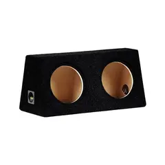 Dobbel basskasse for 10" elementer Lukket kasse, 2x20 liter, sort