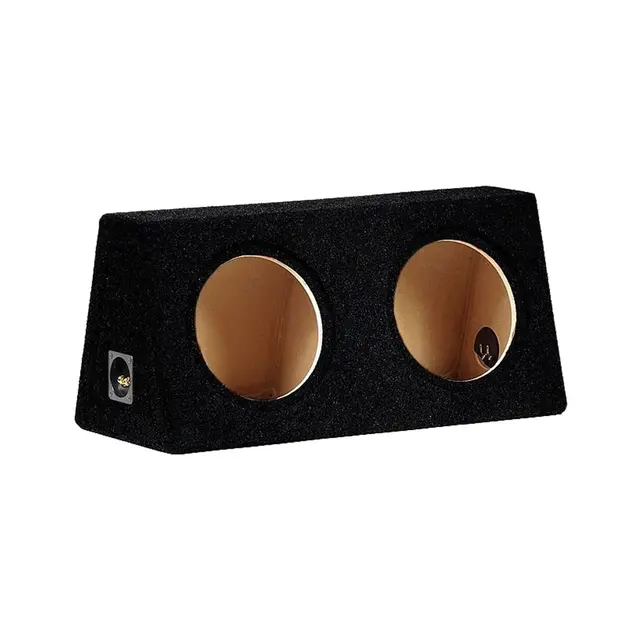 Dobbel basskasse for 10" elementer Lukket kasse, 2x20 liter, sort 