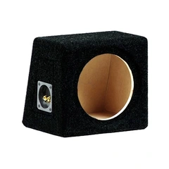 Singel basskasse for 8" element Lukket kasse, 8 liter, sort