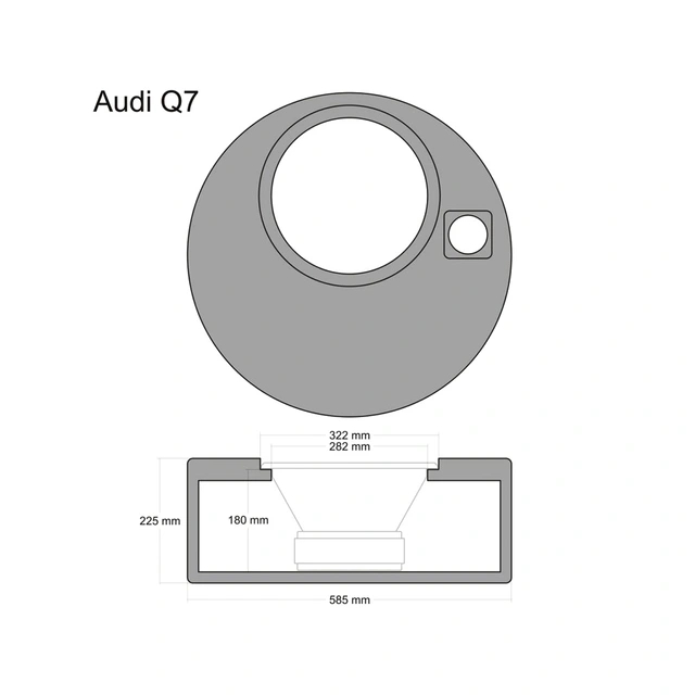 AUDI.07 Fit-Box basskasse Audi Q7/MB E-klasse (2006 - 2016) 
