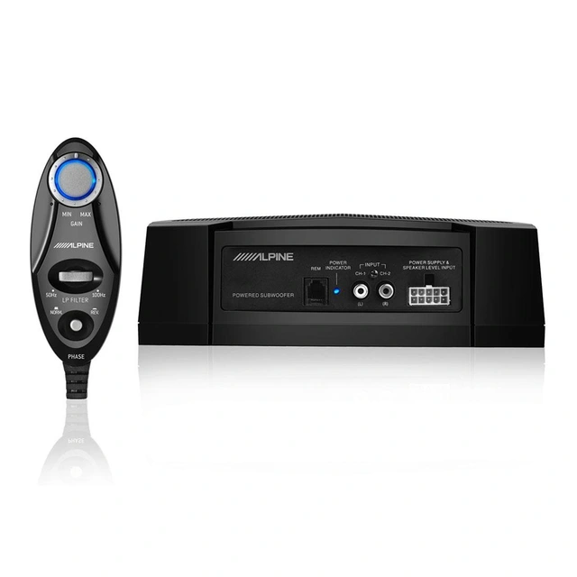 Alpine PWE-V80 aktiv subwoofer 8" subwoofer, 80W RMS, bassremote 