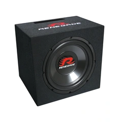 Renegade RXV1200 basskasse 12" i kasse, 300W RMS, 4 Ohm