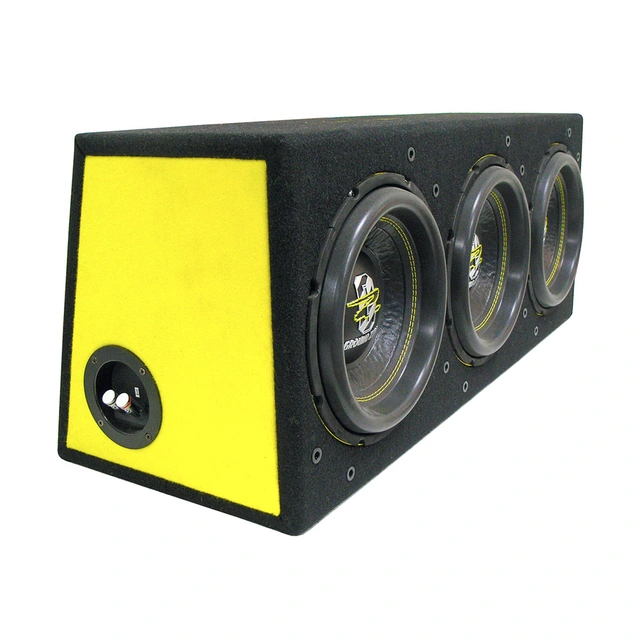 Ground Zero GZIB 3.2500SPL basskasse 3x10" i kasse, 1500W RMS, 1.34 Ohm 
