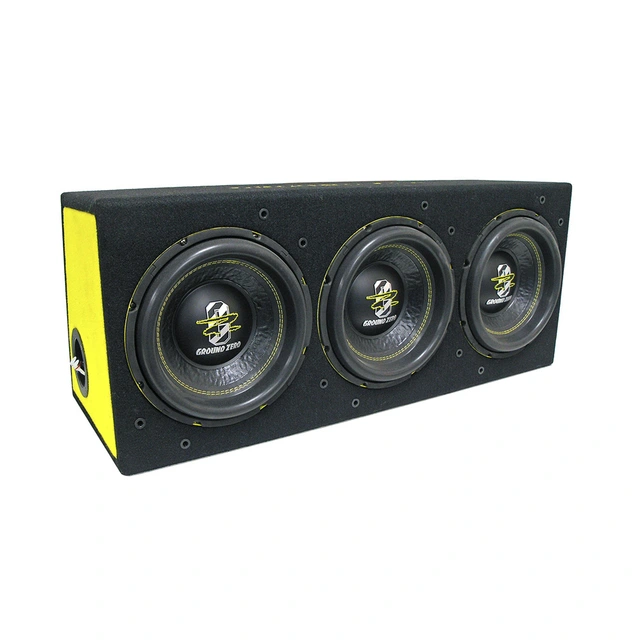 Ground Zero GZIB 3.2500SPL basskasse 3x10" i kasse, 1500W RMS, 1.34 Ohm 