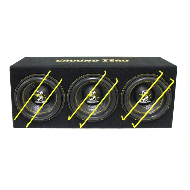 Ground Zero GZIB 3.2500SPL basskasse 3x10" i kasse, 1500W RMS, 1.34 Ohm 