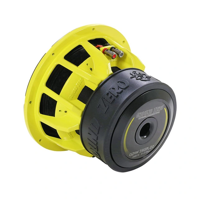 Ground Zero GZHW 25XSPL-D1 10" subwoofer 2500W SPL, 2x1 Ohm, KLIPPEL 