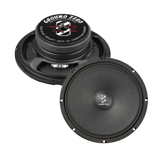 Ground Zero GZCM 10-4FX 10" midwoofer 200W RMS, 96 dB, pris per stk. Slim.