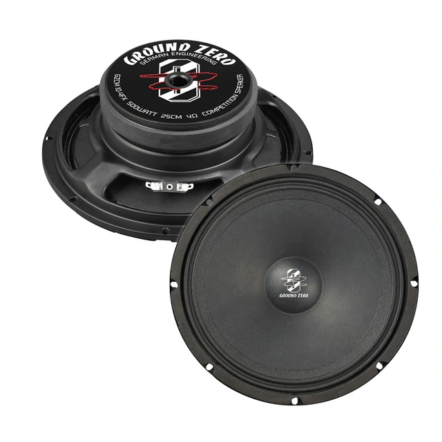 Ground Zero GZCM 10-4FX 10" midwoofer 200W RMS, 96 dB, pris per stk. Slim. 