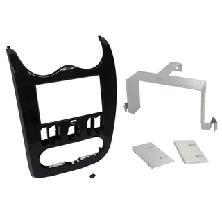 2-DIN monteringsramme - Sort Dacia Duster/Logan/Sandero (2010-2013)
