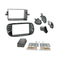 ACV 2-DIN monteringsramme - Sort Fiat 500 (2007-2015) m/Auto AC
