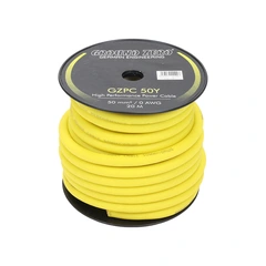 Ground Zero strømkabel CCA 50mm2 Gul 50mm², Gul, Pris per meter
