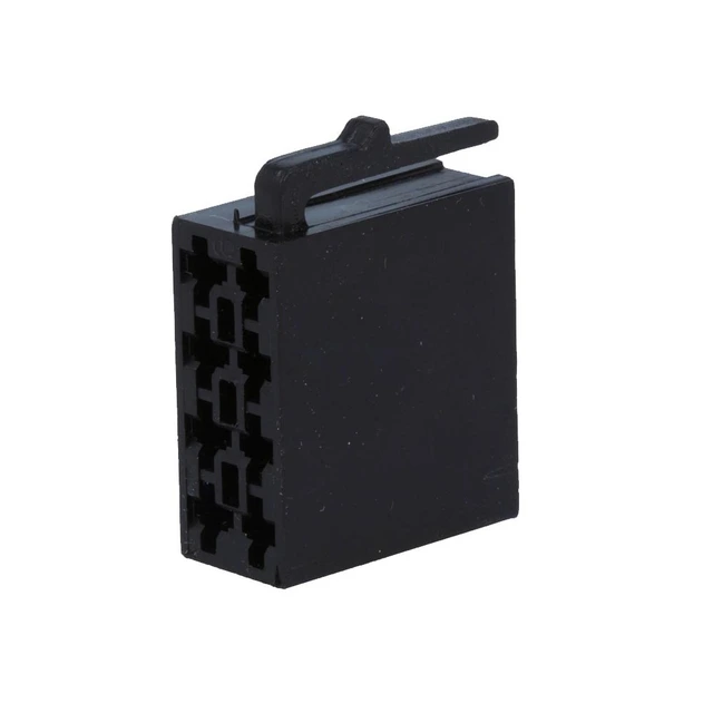 ISO kontakt - tomt hus Sort - for strømtilkobling 