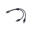 Rockford Fosgate RCA y-ledd Dual Twist. 1 hun -> 2 han