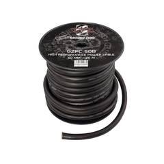 Ground Zero strømkabel CCA 50mm2 Sort 50mm², Sort, Pris per meter